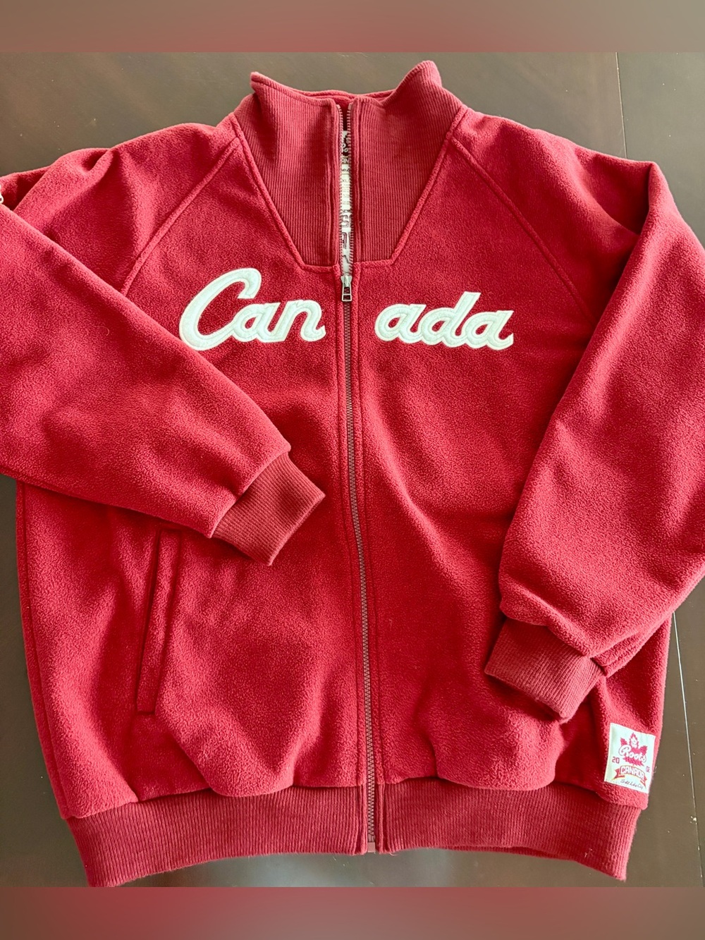Roots Team Canada 2002 Salt Lake City Olympics Zip-Up Fleece Jacket